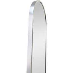 Deenz Pill-Shaped Elongated Sleek Oval Hanging Mirror Silhouette Contemporary Silver Finish Metal Framed Home Decor  101X31X2.5 Cm - thumbnail 2