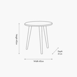 Pacific Lifestyle Croft Olive Pine Wood Side Table - thumbnail 8
