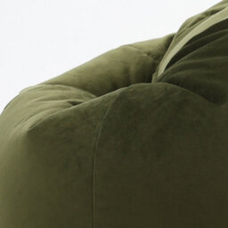 icon Kingston Classic Velvet Bean Bag Chair & Pouffe Olive Green Bean Bag Chair - thumbnail 6