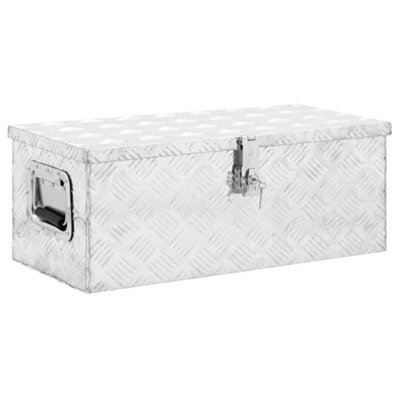 Vidaxl Storage Box Silver 70X31X27 Cm Aluminium - image 1