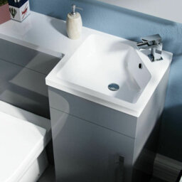 Nes Home 900mm Grey L-Shape Rh Vanity Unit And Toilet Bathroom Debra - thumbnail 4