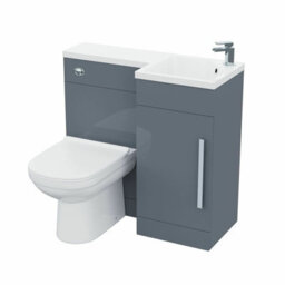 Nes Home 900mm Grey L-Shape Rh Vanity Unit And Toilet Bathroom Debra - thumbnail 8