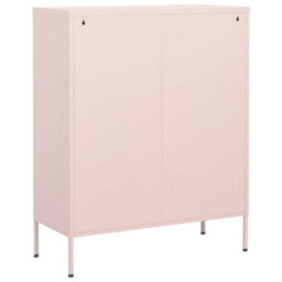 Walplus Storage Cabinet Pink 80X35X101.5 Cm Steel - thumbnail 5