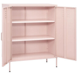 Walplus Storage Cabinet Pink 80X35X101.5 Cm Steel - thumbnail 2