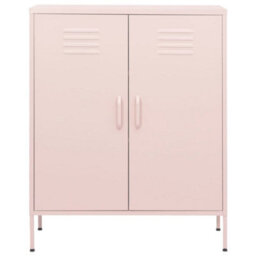 Walplus Storage Cabinet Pink 80X35X101.5 Cm Steel - thumbnail 3