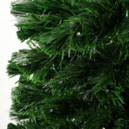 Homcom 5Ft Prelit Artificial Christmas Tree Fiber Optic Xmas Decoration, Green - thumbnail 8