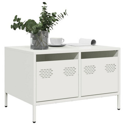 Berkfield Tv Cabinet White 68X50X43.5 Cm Cold-Rolled Steel - image 1