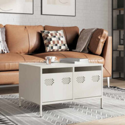 Berkfield Tv Cabinet White 68X50X43.5 Cm Cold-Rolled Steel - thumbnail 4