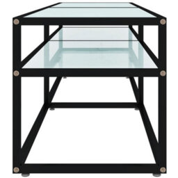 Berkfield Tv Cabinet White Marble 160X40X40.5 Cm Tempered Glass - thumbnail 4