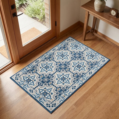 Moonlight Bedding Living Room Runner Rugs Washable Area Rugs Non-Slip Low Pile Printed Rugs (Luna, 40X60Cm) - image 1