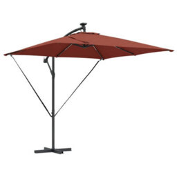 Berkfield Cantilever Banana Parasol Terracotta 249 X 249 X 250 Cm - thumbnail 2