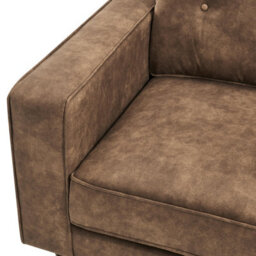 Furniturebox Uk Jasper Brown Faux Leather Armchair - thumbnail 4