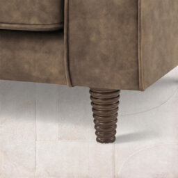Furniturebox Uk Jasper Brown Faux Leather Armchair - thumbnail 6