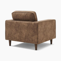Furniturebox Uk Jasper Brown Faux Leather Armchair - thumbnail 9