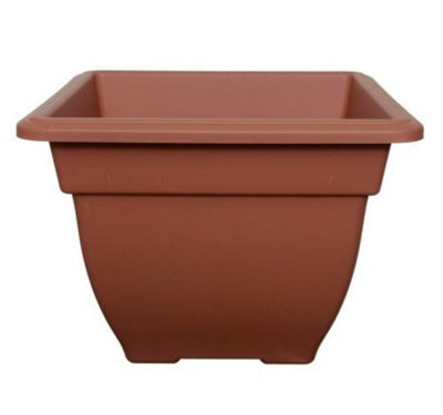 Whitefurze 38Cm Square Bell Planter Terracotta