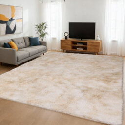 Aspire Homeware Non Slip Tie Dye Cream Shaggy Rug Soft Fluffy Washable, Living Room And Dining Room Rug, (L)230Cm X (W)160Cm - thumbnail 6