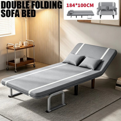 Double Fabric Sofa Bed Sleeper Couch - image 1