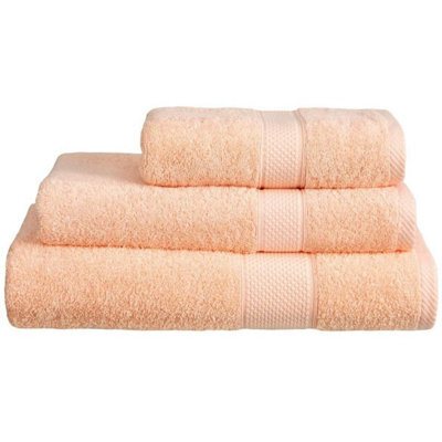 Just So Home Turkish Cotton Towels Pack Of 2 (Peach, Hand Towel)