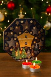Pan Aroma Christmas Tealight Candle Advent Calendar 24 Festive Countdown Scented Candles - thumbnail 1