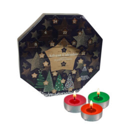 Pan Aroma Christmas Tealight Candle Advent Calendar 24 Festive Countdown Scented Candles - thumbnail 2