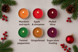 Pan Aroma Christmas Tealight Candle Advent Calendar 24 Festive Countdown Scented Candles - thumbnail 4