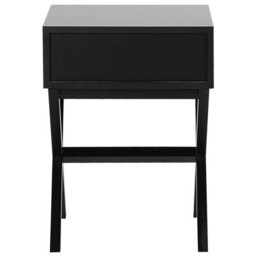 Beliani 1 Drawer Bedside Table Monroe Black - thumbnail 8