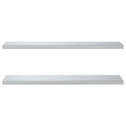 Berkfield Wall Shelves 2 Pcs 100X30X3 Cm Silver Stainless Steel - thumbnail 5
