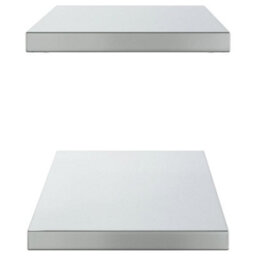 Berkfield Wall Shelves 2 Pcs 100X30X3 Cm Silver Stainless Steel - thumbnail 6