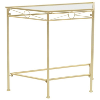 Berkfield Side Table Vintage Style Metal 87X34X73 Cm Gold - image 1