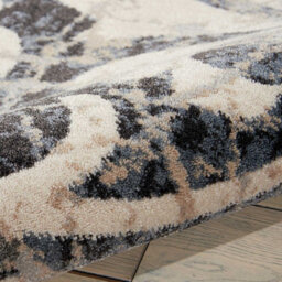 Charcoal Modern Floral Mosaics Easy To Clean Rug For Bedroom & Living Room-239Cm X 320Cm - thumbnail 3