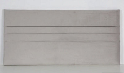Comfy Deluxe 4Ft 26Inch  Grey Plush Velvet Paris   Headboard - image 1