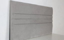 Comfy Deluxe 4Ft 26Inch  Grey Plush Velvet Paris   Headboard - thumbnail 2