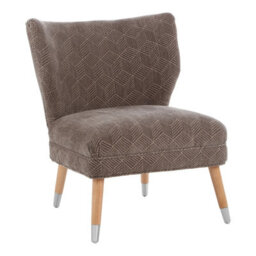 Orsina Elegant Grey Chenille Wingback Chair, Modern Grey Highback Chair, Stylish Mid-Century Armchair For Hallways - thumbnail 2