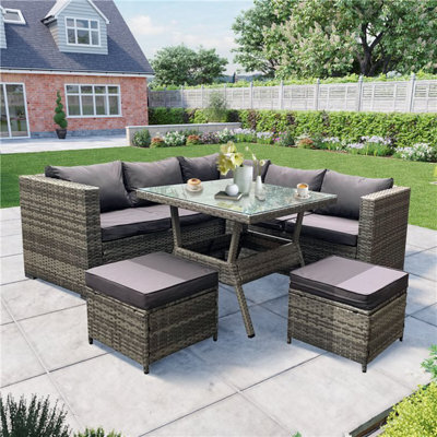 Billyoh Milan 6 Seater Rattan Corner Sofa Set - image 1