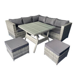 Billyoh Milan 6 Seater Rattan Corner Sofa Set - thumbnail 3