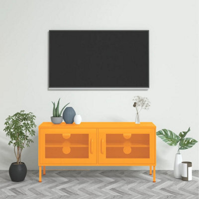 Berkfield Tv Cabinet Mustard Yellow 105X35X50 Cm Steel - image 1