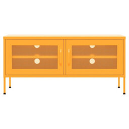 Berkfield Tv Cabinet Mustard Yellow 105X35X50 Cm Steel - thumbnail 3