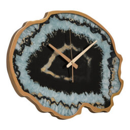 Orsina Celina Black And Gold Agate Effect Wall Clock - thumbnail 5