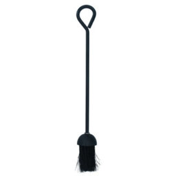 "AB Tools 18"" Loop Top Brush Fire Coal Wood Log Burner Black Steel Metal 450mm Sweep" - thumbnail 2