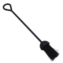 "AB Tools 18"" Loop Top Brush Fire Coal Wood Log Burner Black Steel Metal 450mm Sweep"