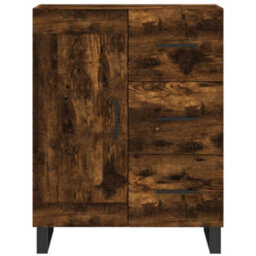 Berkfield Elegant Highboard Smoked Oak 69.5X34X180 Cm Engineered Wood - thumbnail 8