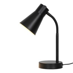 GoodHome Hetange Retro Matt Black Table Lamp - thumbnail 4