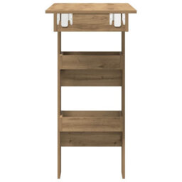 Berkfield Wall Bar Table Artisan Oak 102X45X103.5 Cm Engineered Wood - thumbnail 5