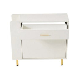 Wooden Shoe Storage With Flip Drawers Side Shelf Footwear - thumbnail 3