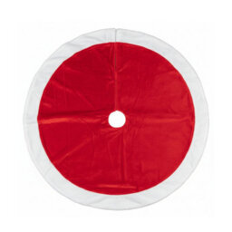 Samuel Alexander 1.2M Red And White Soft Fabric Traditional Christmas Tree Skirt - thumbnail 7