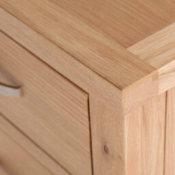 London Oak 2 Over 3 Chest Of Drawers Fully Assembled - By Roseland Furniture - thumbnail 8