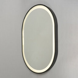 Litecraft Aves Black Led Oval Cct Bathroom Mirror With Touch Demist - thumbnail 3