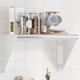 Berkfield Wall Shelf 50X30X31 Cm Silver Stainless Steel