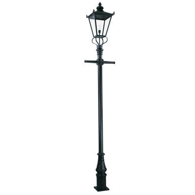 Elegant Black Led Garden Lamp Post - Ip23 Outdoor Lighting With E27 Socket - image 1
