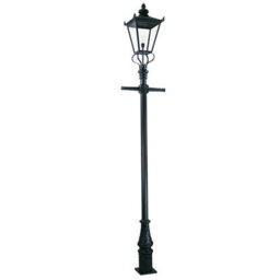 Elegant Black Led Garden Lamp Post - Ip23 Outdoor Lighting With E27 Socket - thumbnail 1